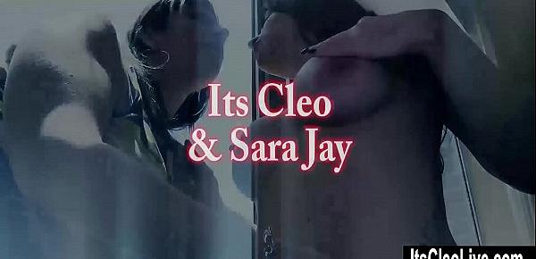  Big Tit Coed Cleo Hooks Up with XXX Legend Sara Jay!